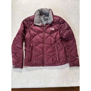 THE NORTH FACE Women Aconcagua Puffer Jacket ‎ Goose Down Small Burgundy